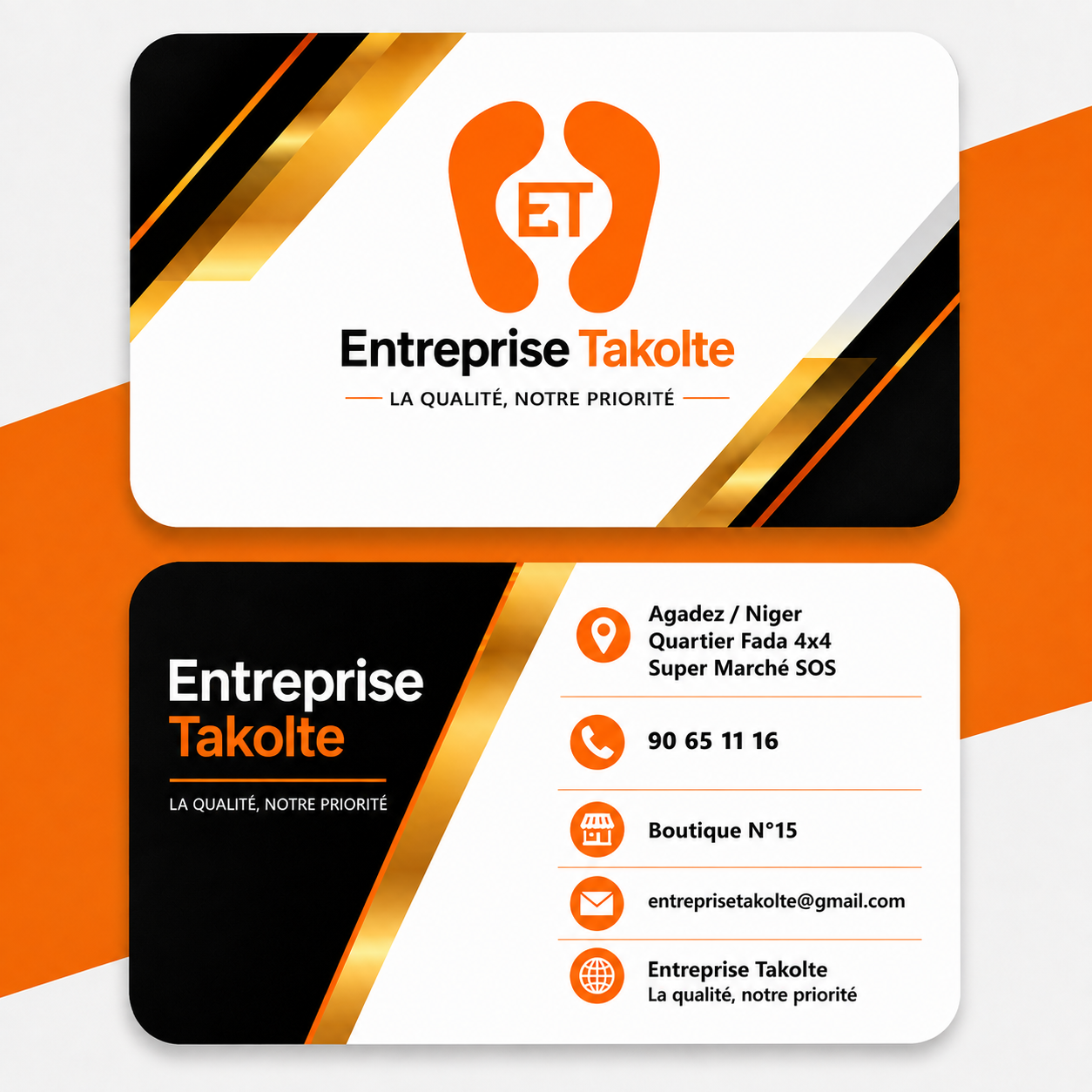 Impression de cartes de visite